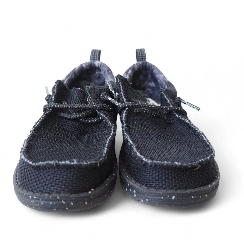 Hey Dude Wally‎ Funk Digi Mesh Casual Shoes Youth 12 Black Geo